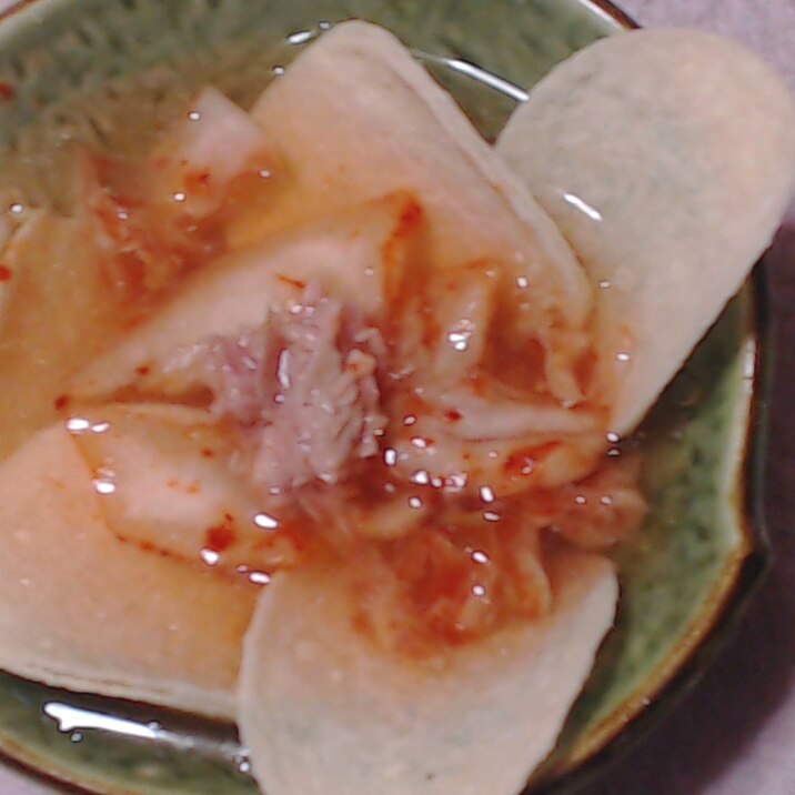 ポテトチップツナキムチスープ